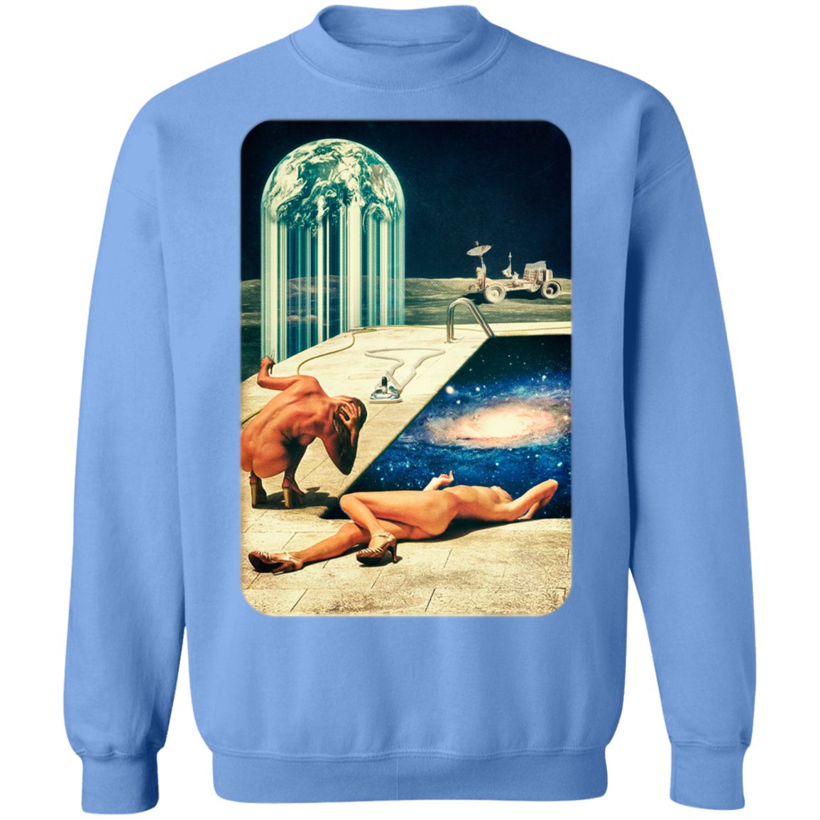 "MOON POOL" Crewneck Pullover Sweatshirt  8 oz.