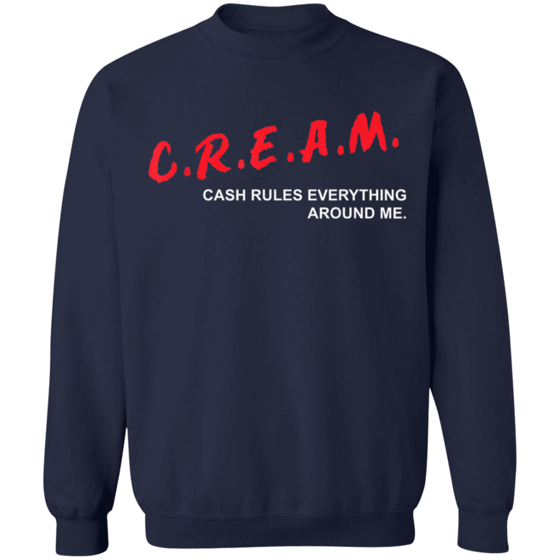 "CREAM" Crewneck Pullover Sweatshirt