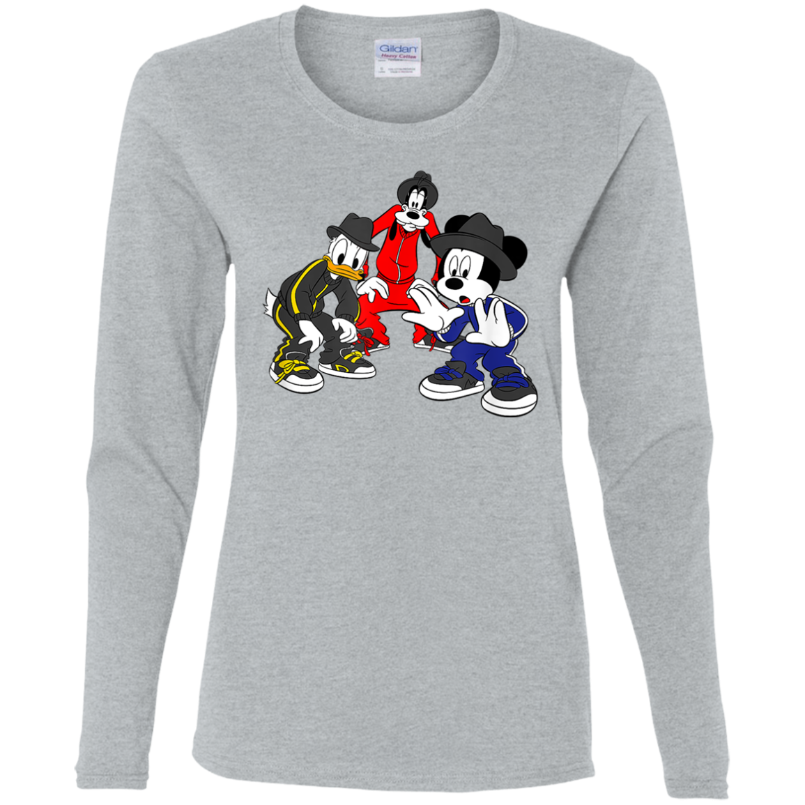 "CARTOON CYPHA" Ladies' Cotton LS T-Shirt