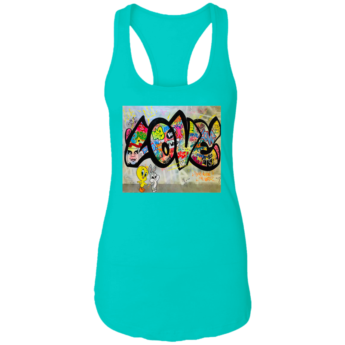 "LOVE" Ladies Ideal Racerback Tank