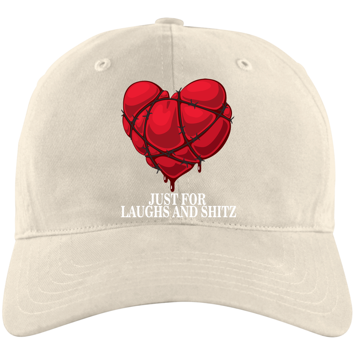 "MY BLOODY HEART" in white print Adidas Unstructured Cresting Cap