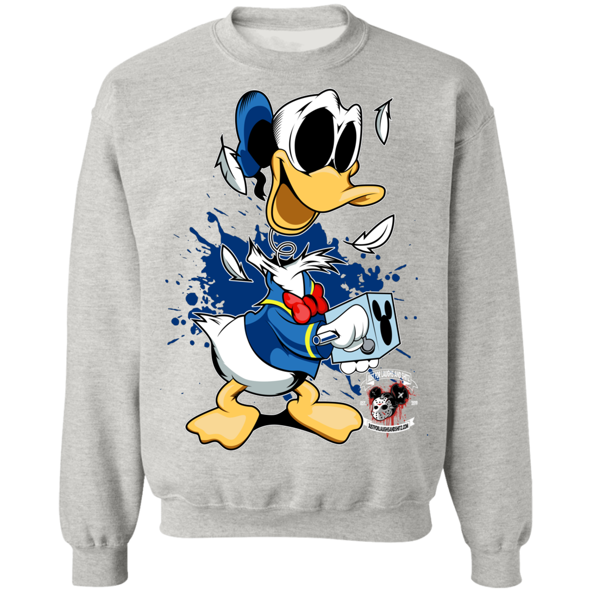 "DONALD IN A BOX" Crewneck Pullover Sweatshirt  8 oz.