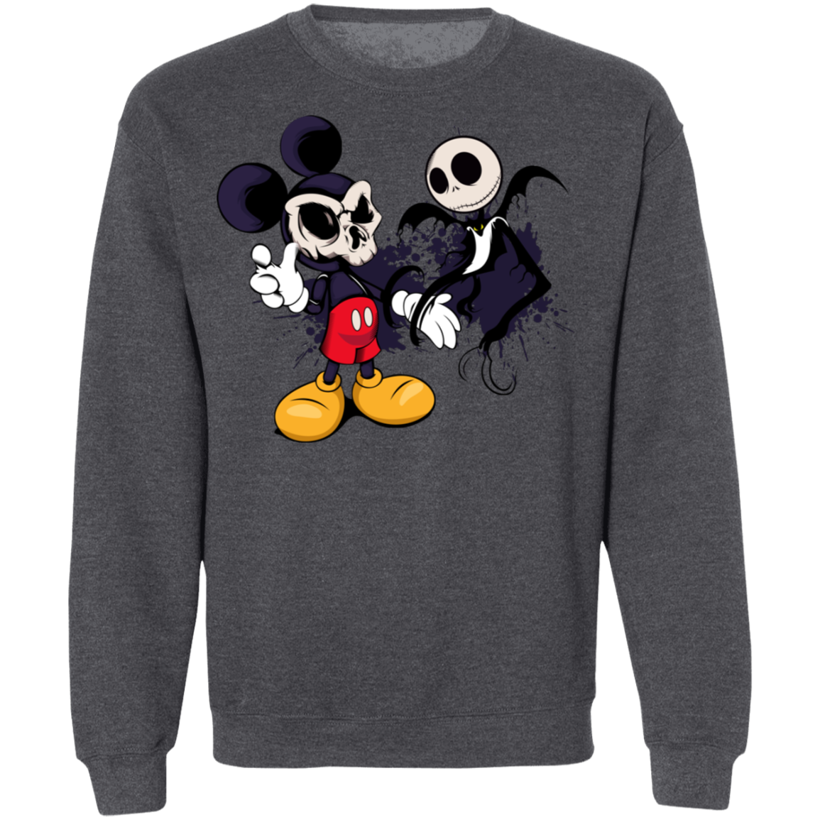 "NIGHTMARE MICKEY" Crewneck Pullover Sweatshirt  8 oz.