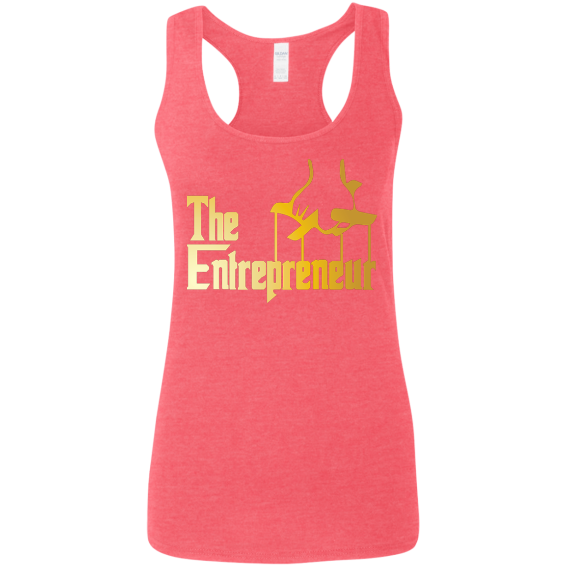 "HANDS OF AN ENTREPRENEUR Ladies' Softstyle Racerback Tank