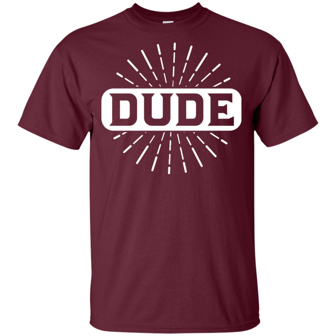 "DUDE" Youth Ultra Cotton T-Shirt in white print