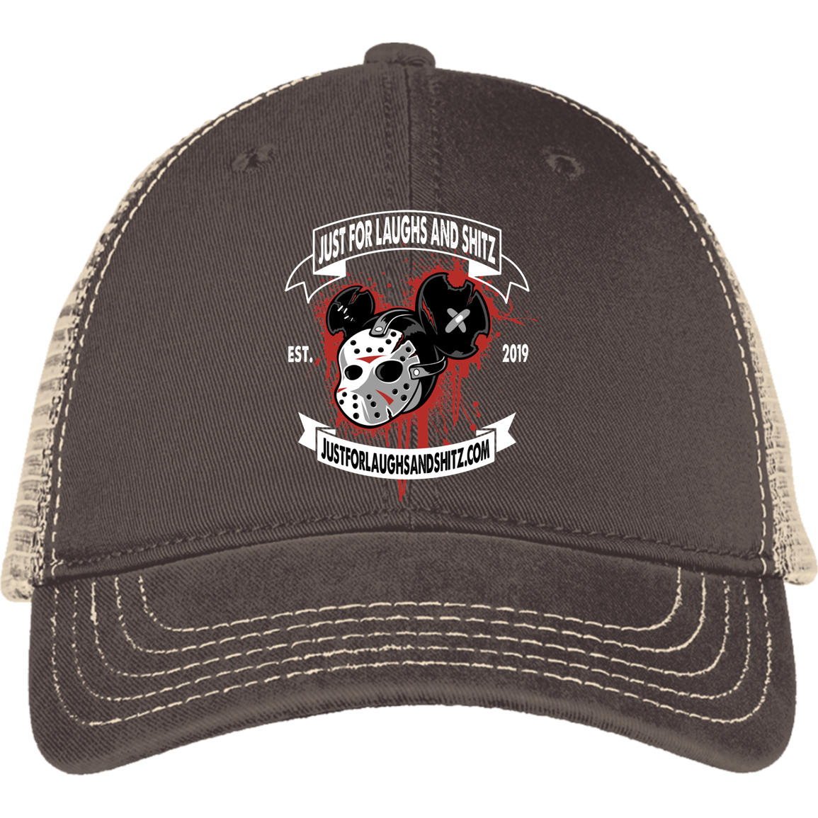 "MICKY MASK" with white banner Mesh Back Cap