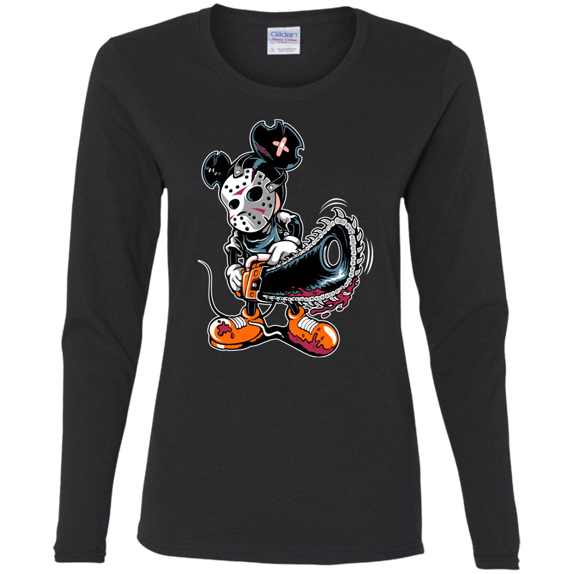 "MICKY PSYCHO" Ladies' Cotton LS T-Shirt