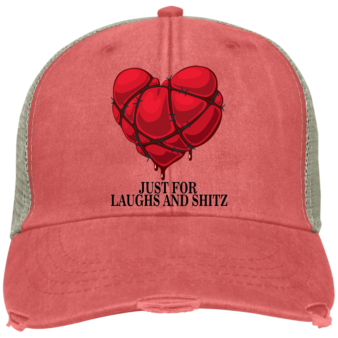 "MY BLOODY HEART" in black print Ollie Cap