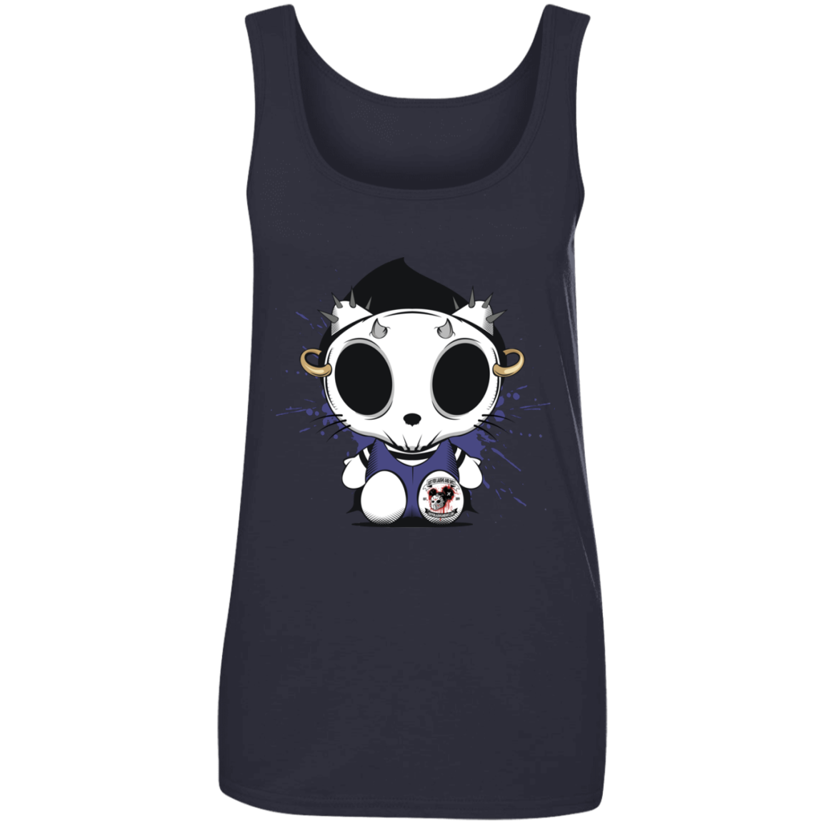 "KITTY SKULL" Ladies' 100% Ringspun Cotton Tank Top