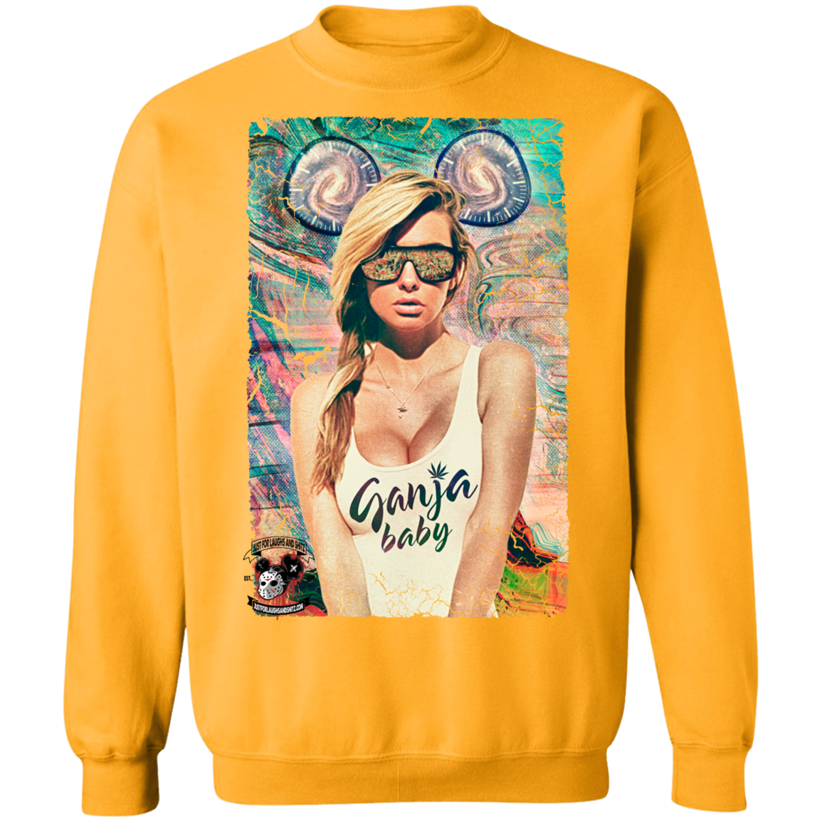 "GANJA BABY" Crewneck Pullover Sweatshirt  8 oz.