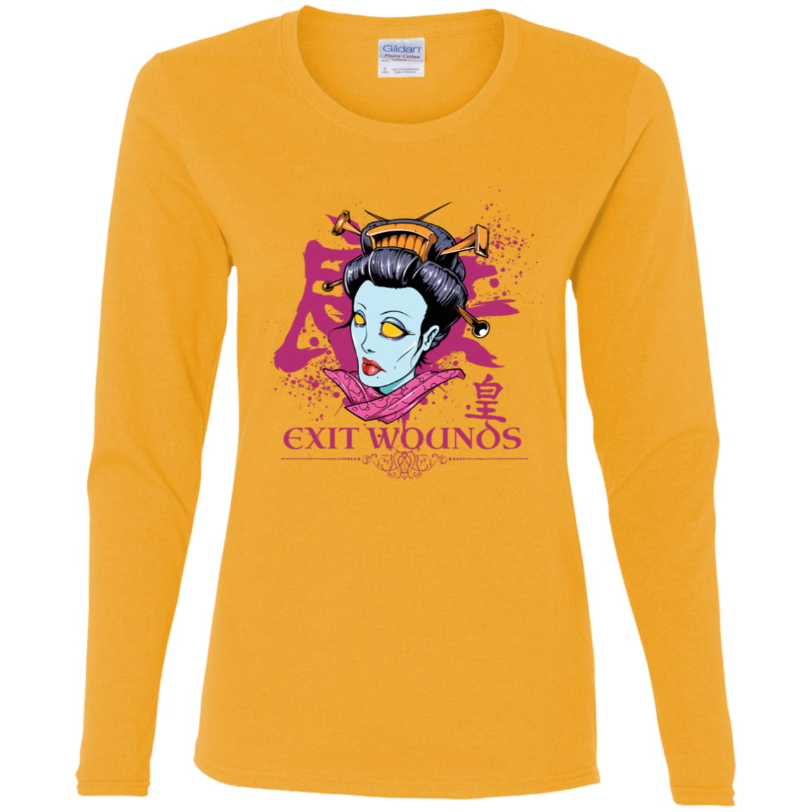 "EXIT WOUNDS" Ladies' Cotton LS T-Shirt