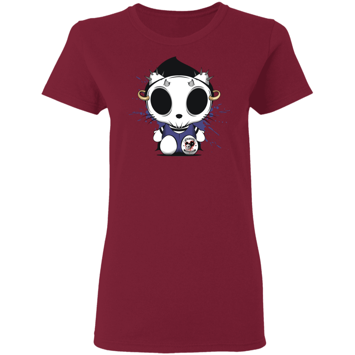 "KITTY SKULL" Ladies' 5.3 oz. T-Shirt