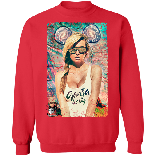 "GANJA BABY" Crewneck Pullover Sweatshirt  8 oz.