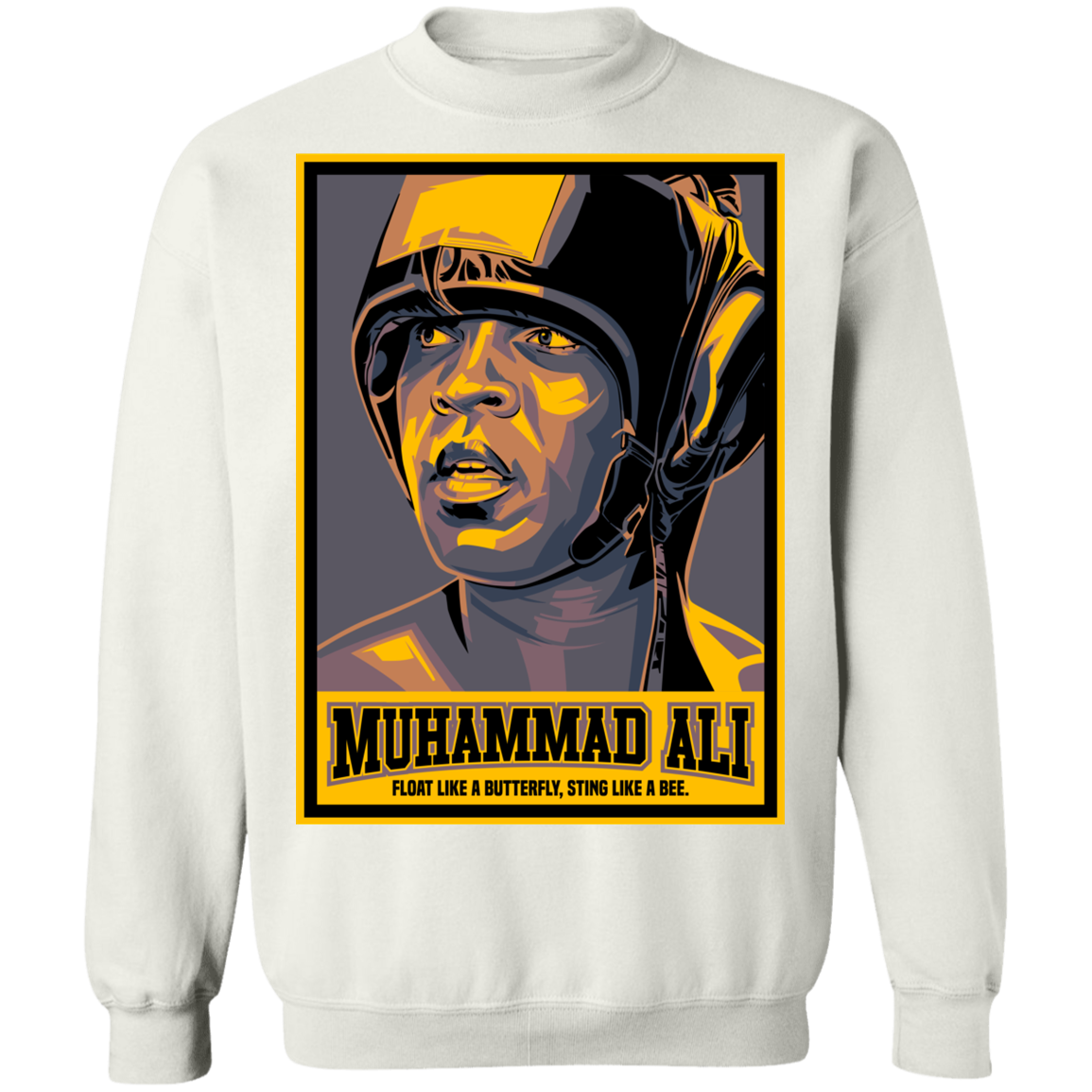 "FLOAT LIKE A BUTTERFLY" Crewneck Pullover Sweatshirt  8 oz.