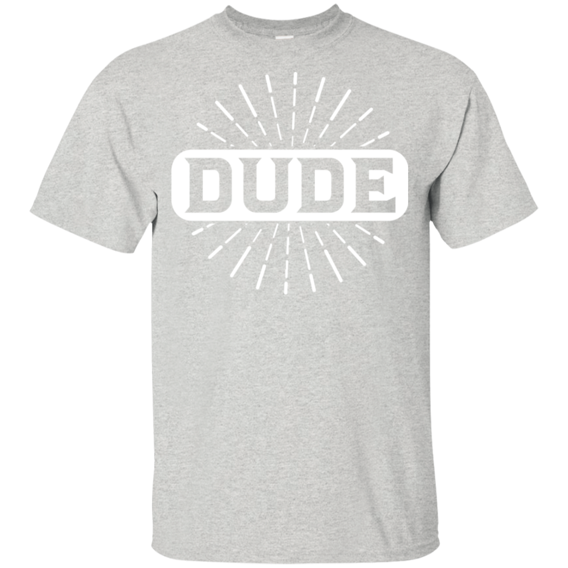 "DUDE" Youth Ultra Cotton T-Shirt in white print