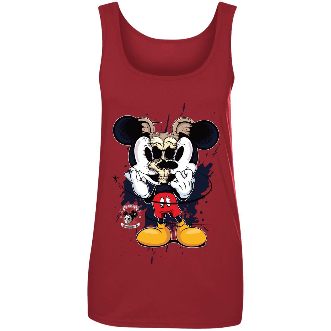 "SKULL MICKEY" Ladies' 100% Ringspun Cotton Tank Top