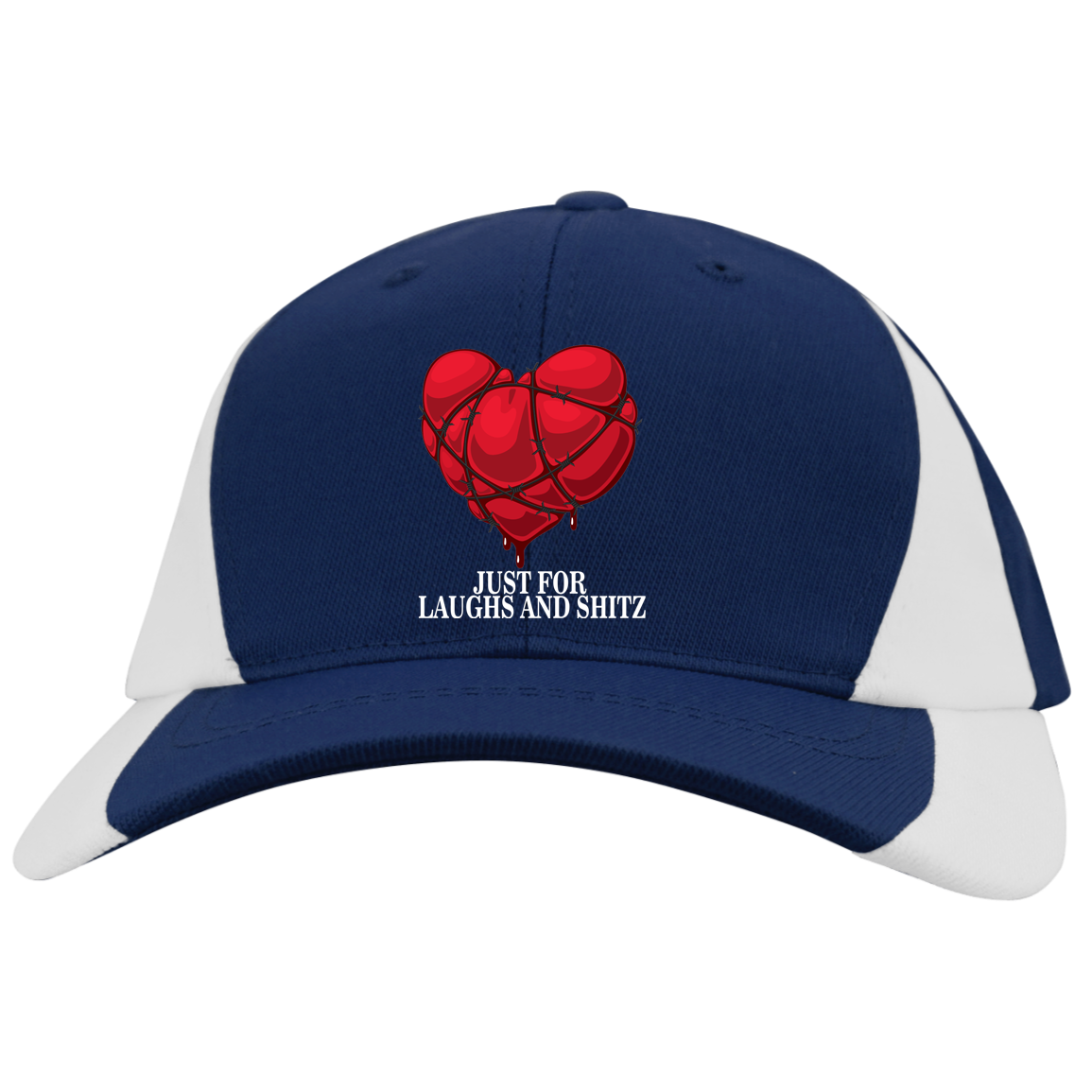 "MY BLOODY HEART" in white print Mid-Profile Colorblock Hat