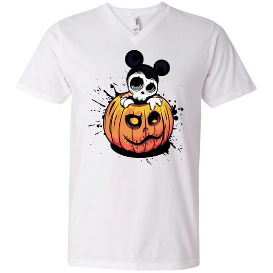 "HALLOWEEN MICKEY" Men's Printed V-Neck T-Shirt