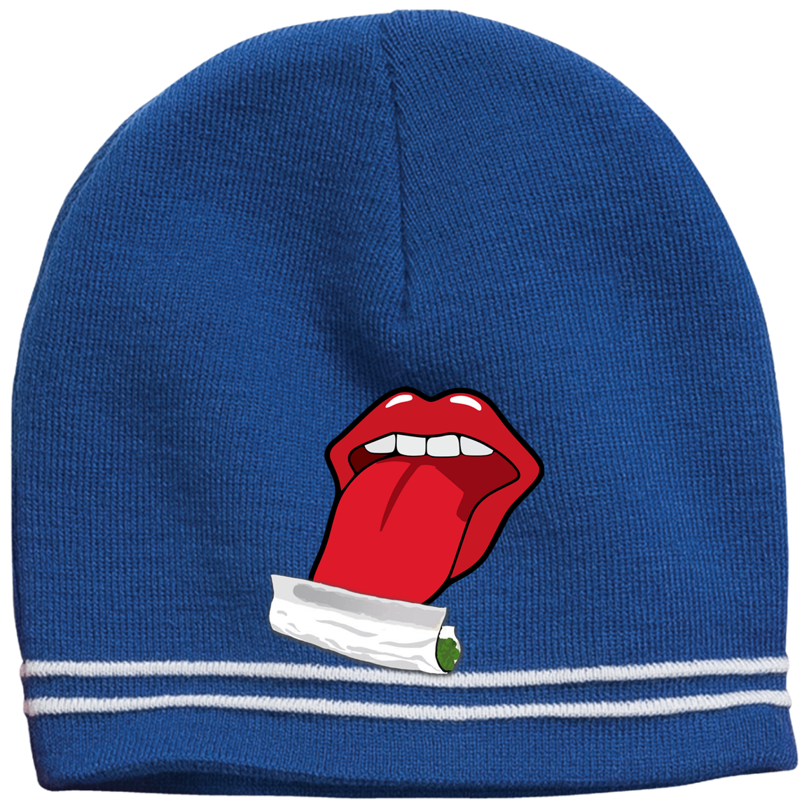 "ROLLING JOINT" Colorblock beanie