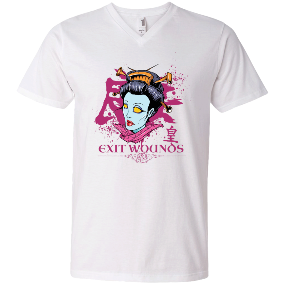 "EXIT WOUNDS" Men's Printed V-Neck T-Shirt