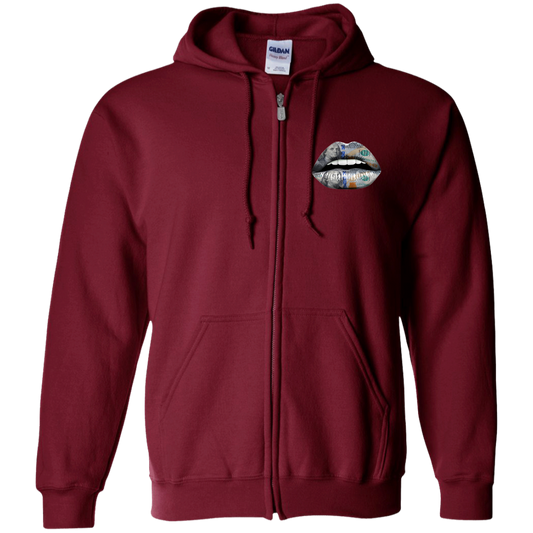 "$100 DOLLAR" Zip Up Hooded Sweatshirt