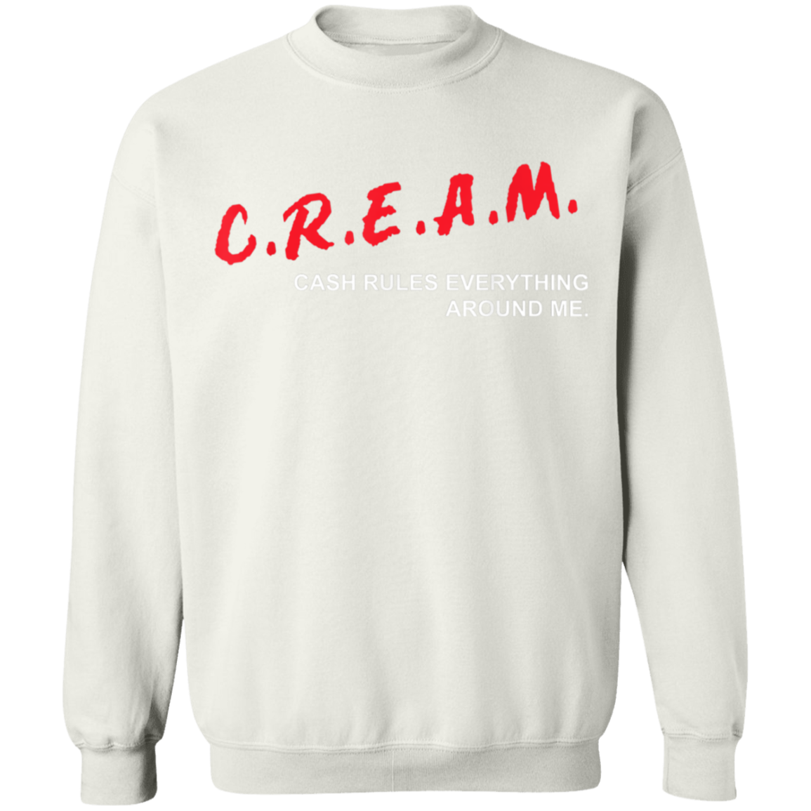 "CREAM" Crewneck Pullover Sweatshirt