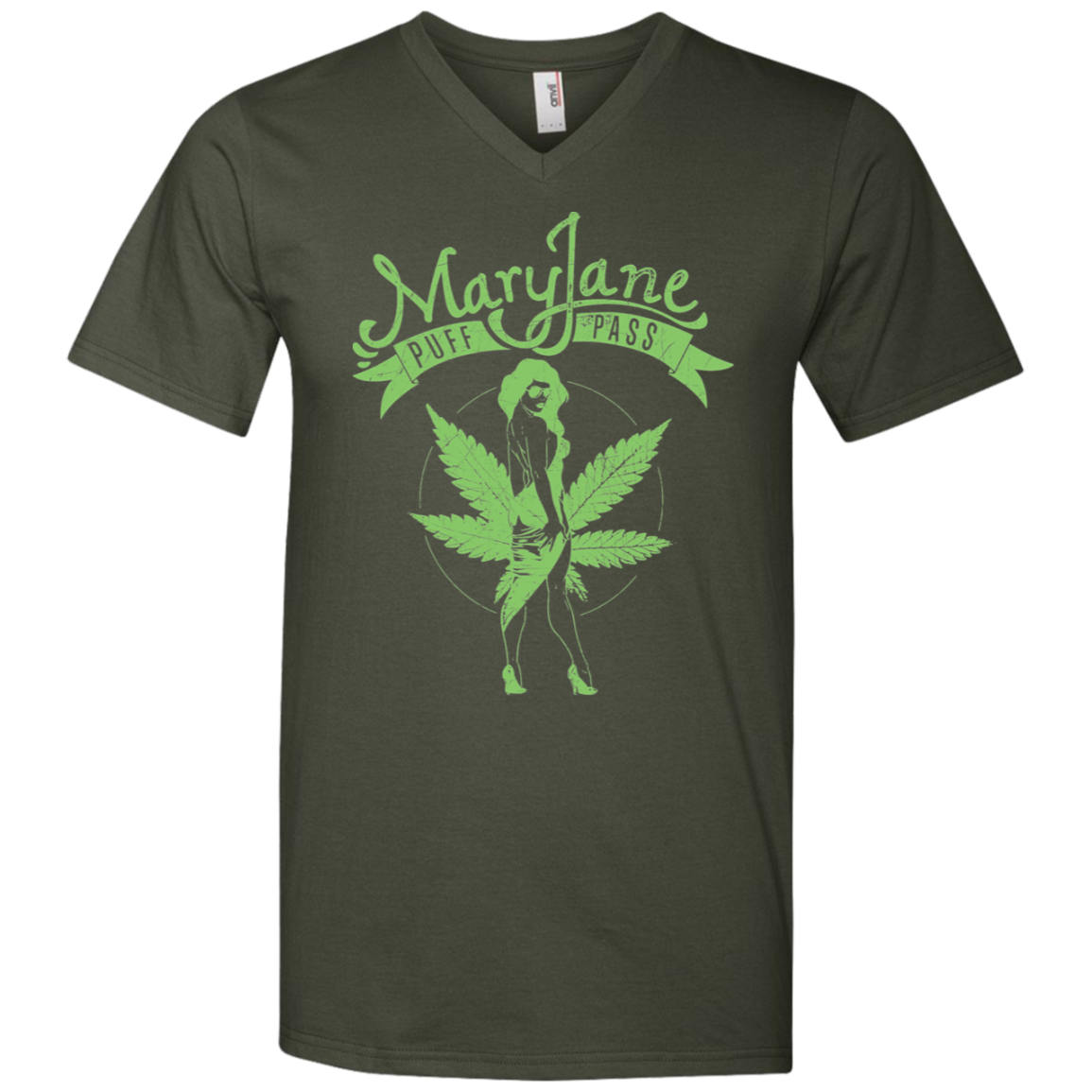 "MARY JANE" Men's Printed V-Neck T-Shirt