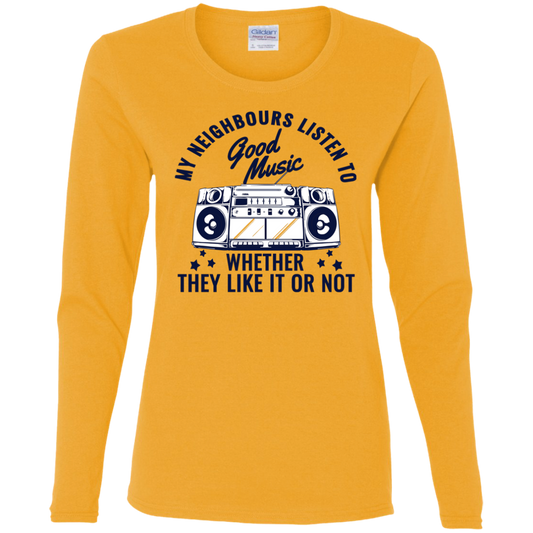 "THEY LIKE IT OR NOT" Ladies' Cotton LS T-Shirt