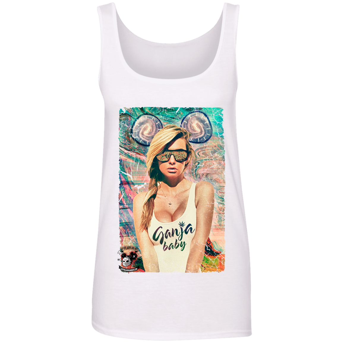 "GANJA BABY" Ladies' 100% Ringspun Cotton Tank Top