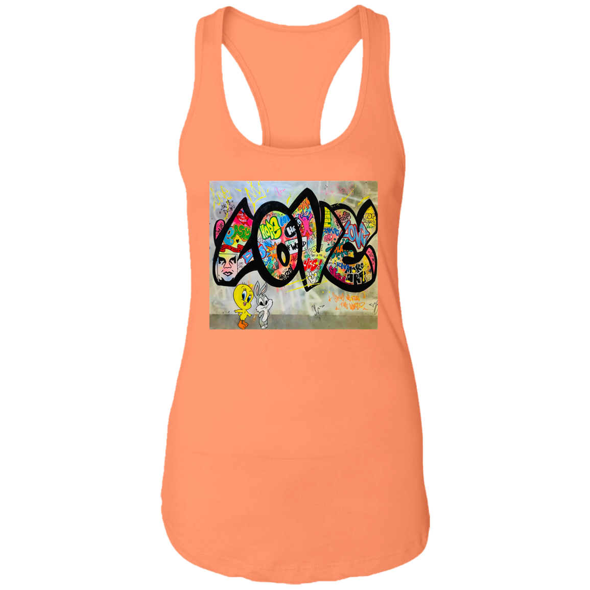 "LOVE" Ladies Ideal Racerback Tank