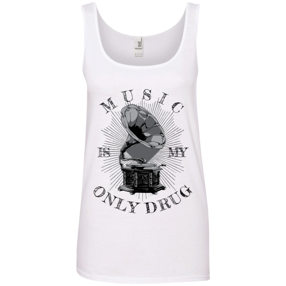 "MUSIC" Ladies' 100% Ringspun Cotton Tank Top