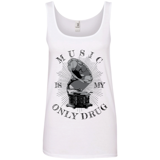 "MUSIC" Ladies' 100% Ringspun Cotton Tank Top