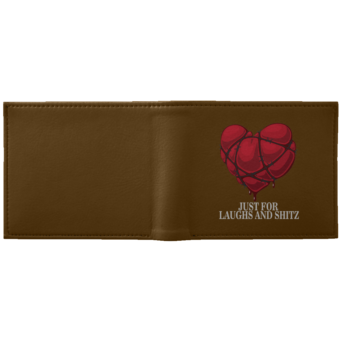 "MY BLOODY HEART" Wallet in white print