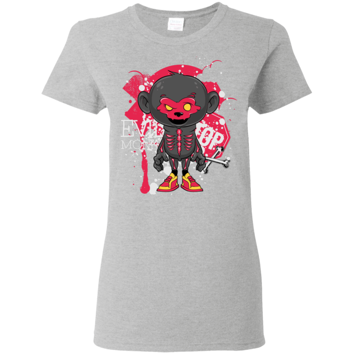 "EVIL MONKEY" Ladies' 5.3 oz. T-Shirt