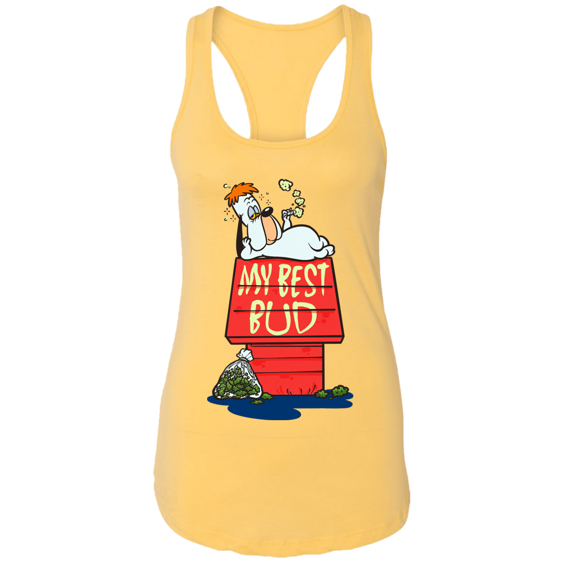 "MY BEST BUD" Ladies Ideal Racerback Tank