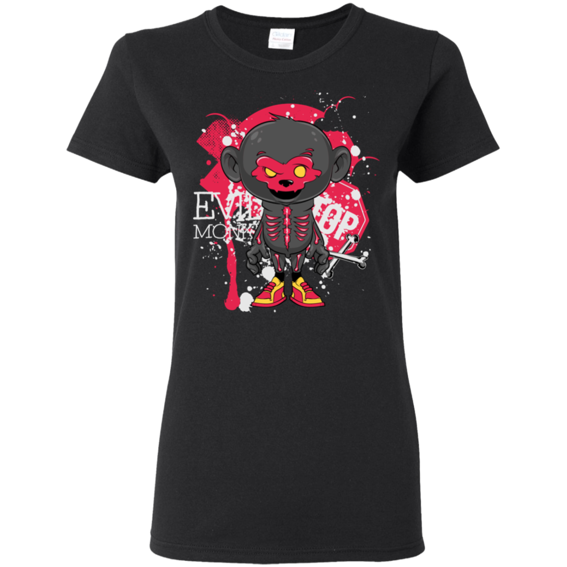 "EVIL MONKEY" Ladies' 5.3 oz. T-Shirt