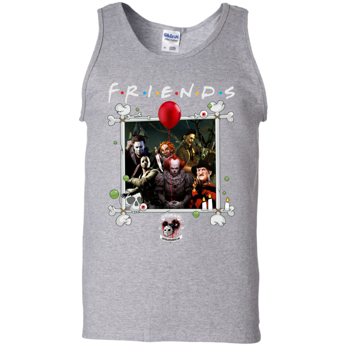 "FRIENDS IN HORROR" 100% Cotton Tank Top