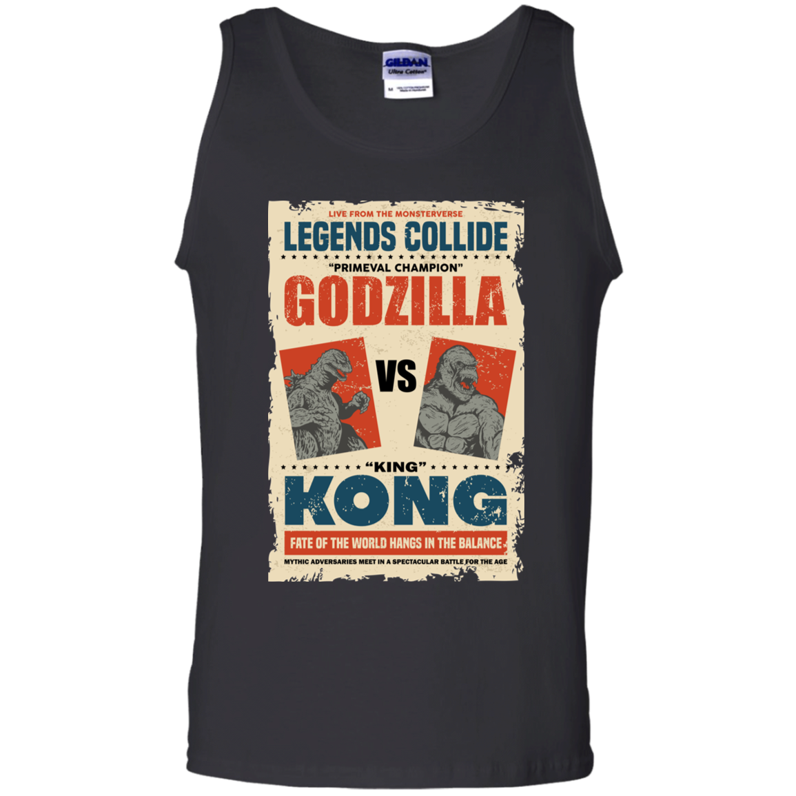 "GODZILLA VS KONG" 100% Cotton Tank Top