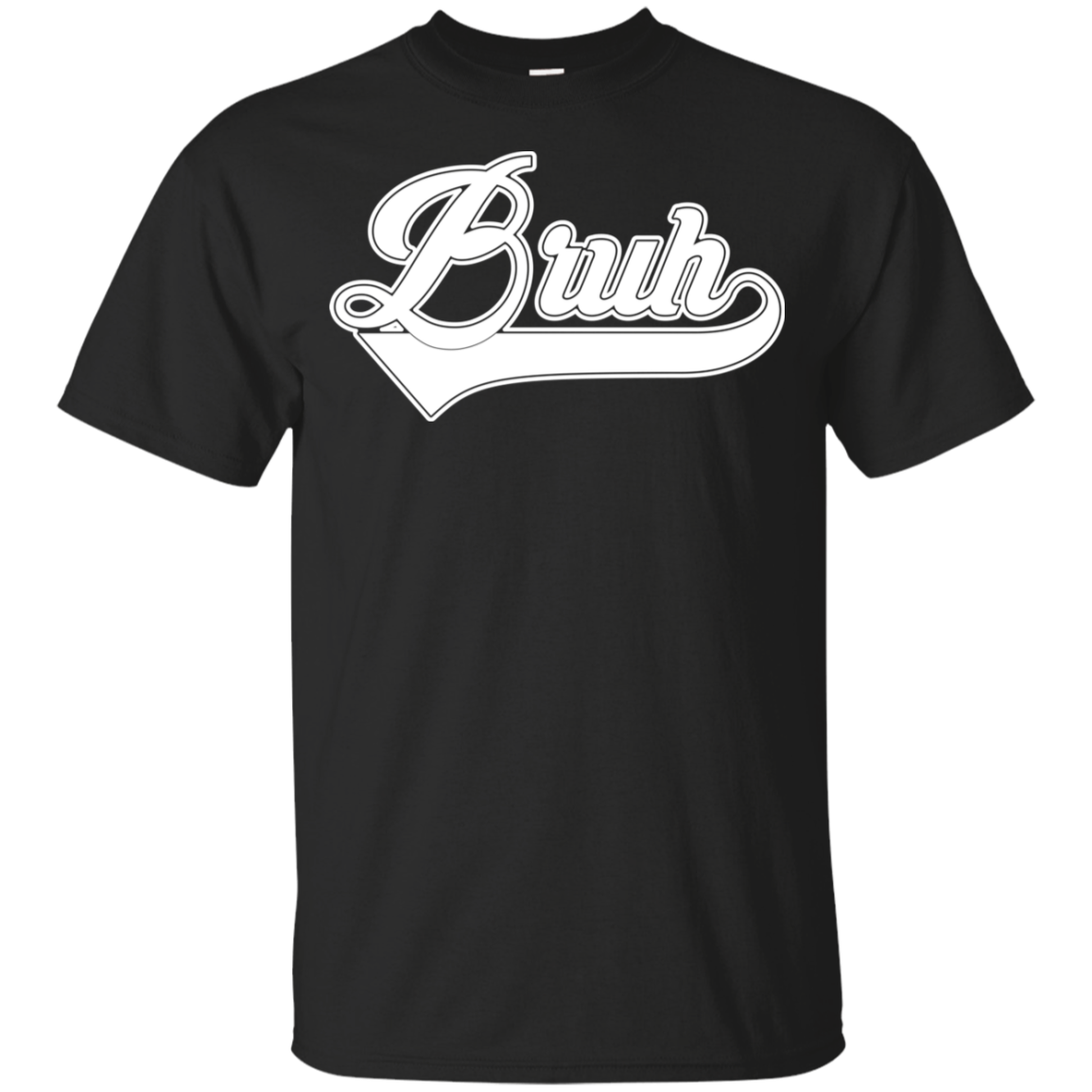 "BRUH" Youth Ultra Cotton T-Shirt in white print