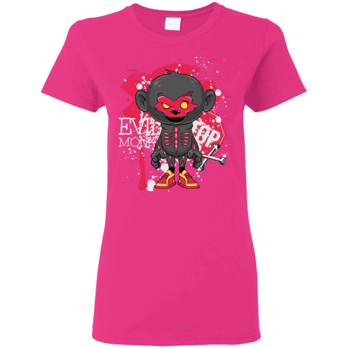 "EVIL MONKEY" Ladies' 5.3 oz. T-Shirt