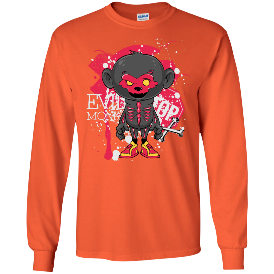 "EVIL MONKEY" LS Ultra Cotton T-Shirt