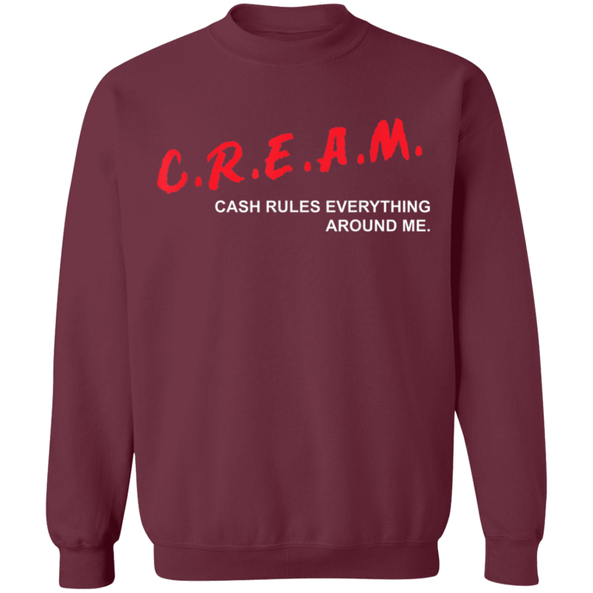 "CREAM" Crewneck Pullover Sweatshirt