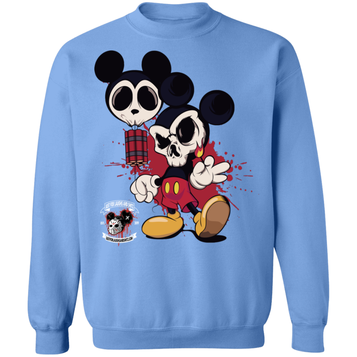 "MICKEY GO BOOM" Crewneck Pullover Sweatshirt  8 oz.