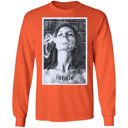 "INHALE" LS Ultra Cotton T-Shirt