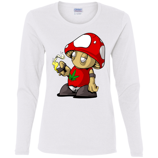 "MUSHROOM CLOUDS" Ladies' Cotton LS T-Shirt