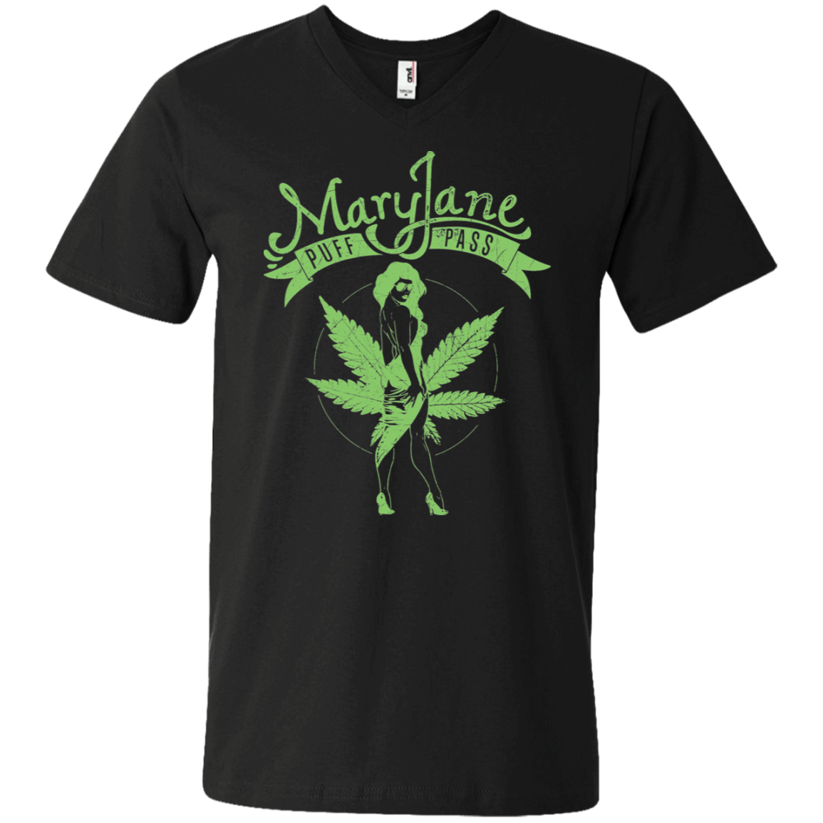 "MARY JANE" Men's Printed V-Neck T-Shirt