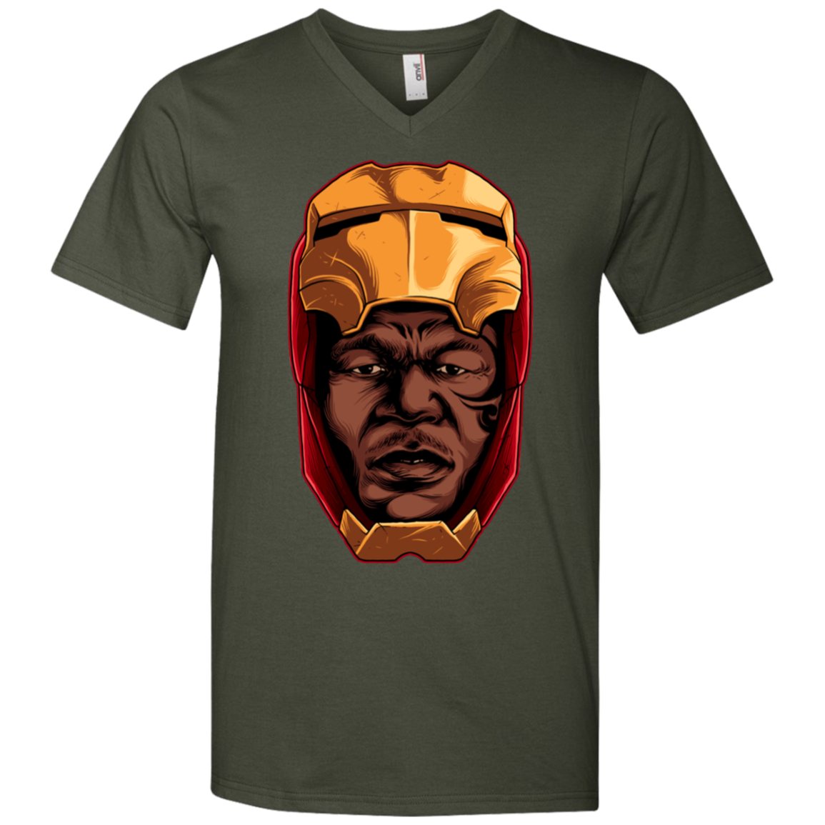 "THE REAL IRON" Men's Printed V-Neck T-Shirt