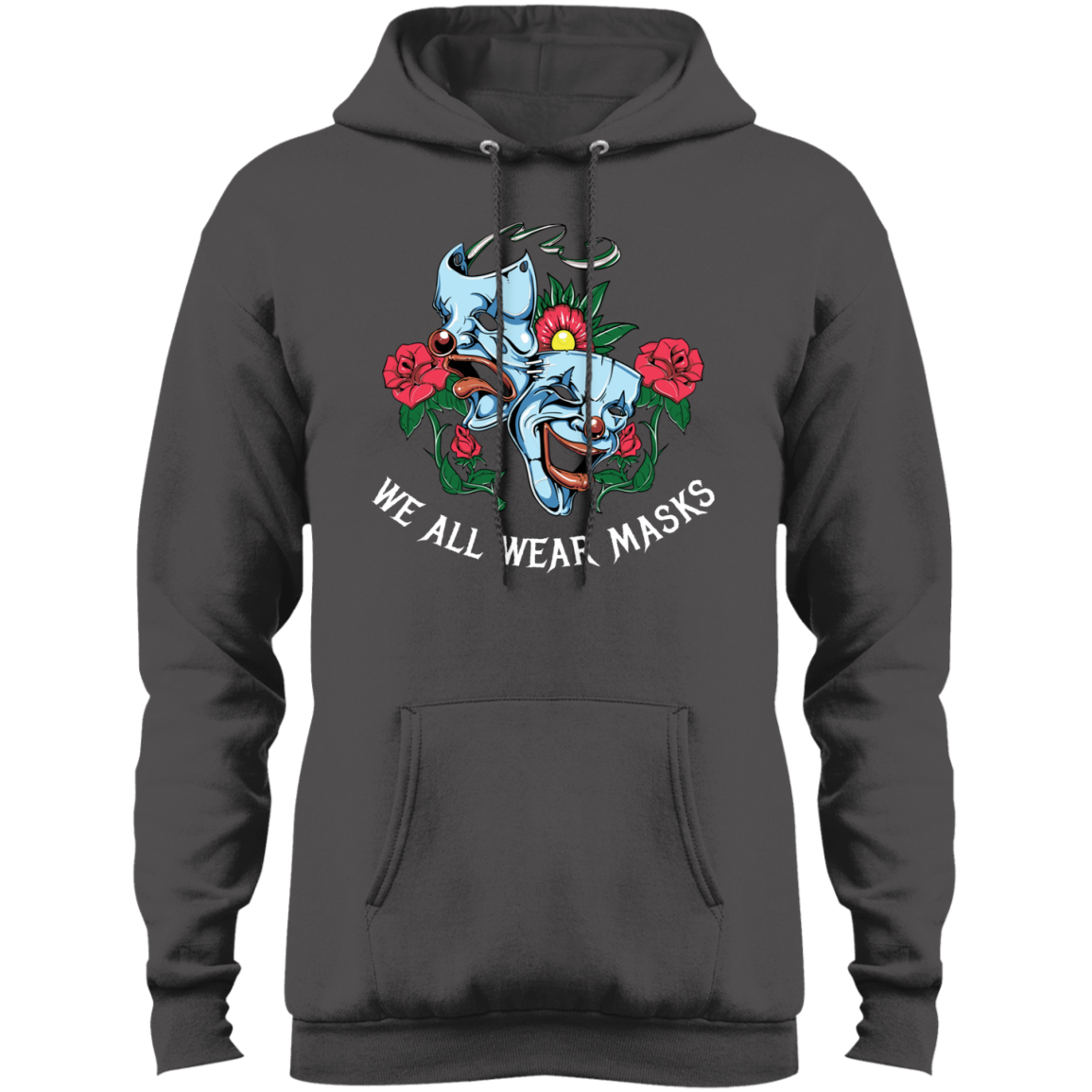 "WE ALL WEAR MASKS" Core Fleece Pullover Hoodie