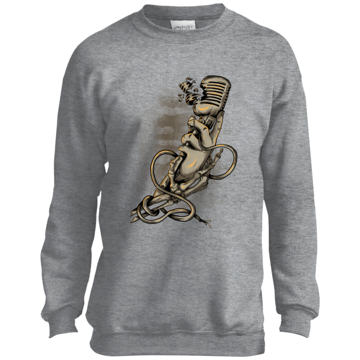 "MICROPHONE FIEND" Youth Crewneck Sweatshirt