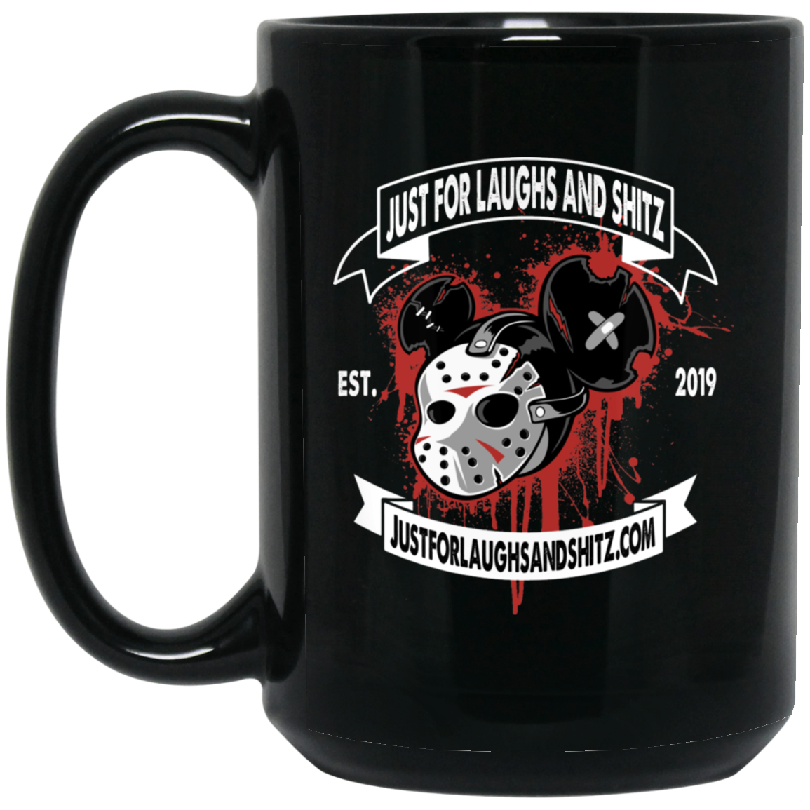 "MICKEY MASK" 15 oz. Black Mug